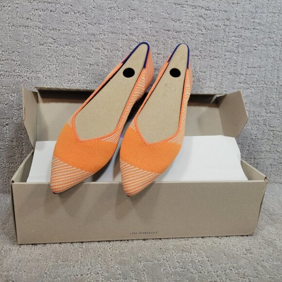 ROTHY'S The Point Womens Size 8.5 Sherbet Flat Ballet Slip On Pointed Toe Shoes - Picture 9 of 11